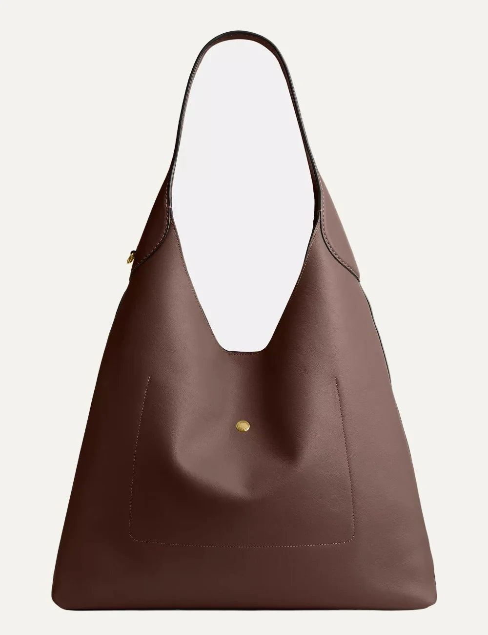 Coach women's Brooklyn 39 brown natural grain leather hobo shoulder bag with gold-tone logo back