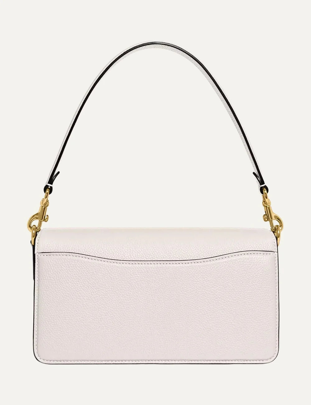 Coach women's Tabby 26 white pebble leather shoulder bag with gold-tone Signature C hardware back