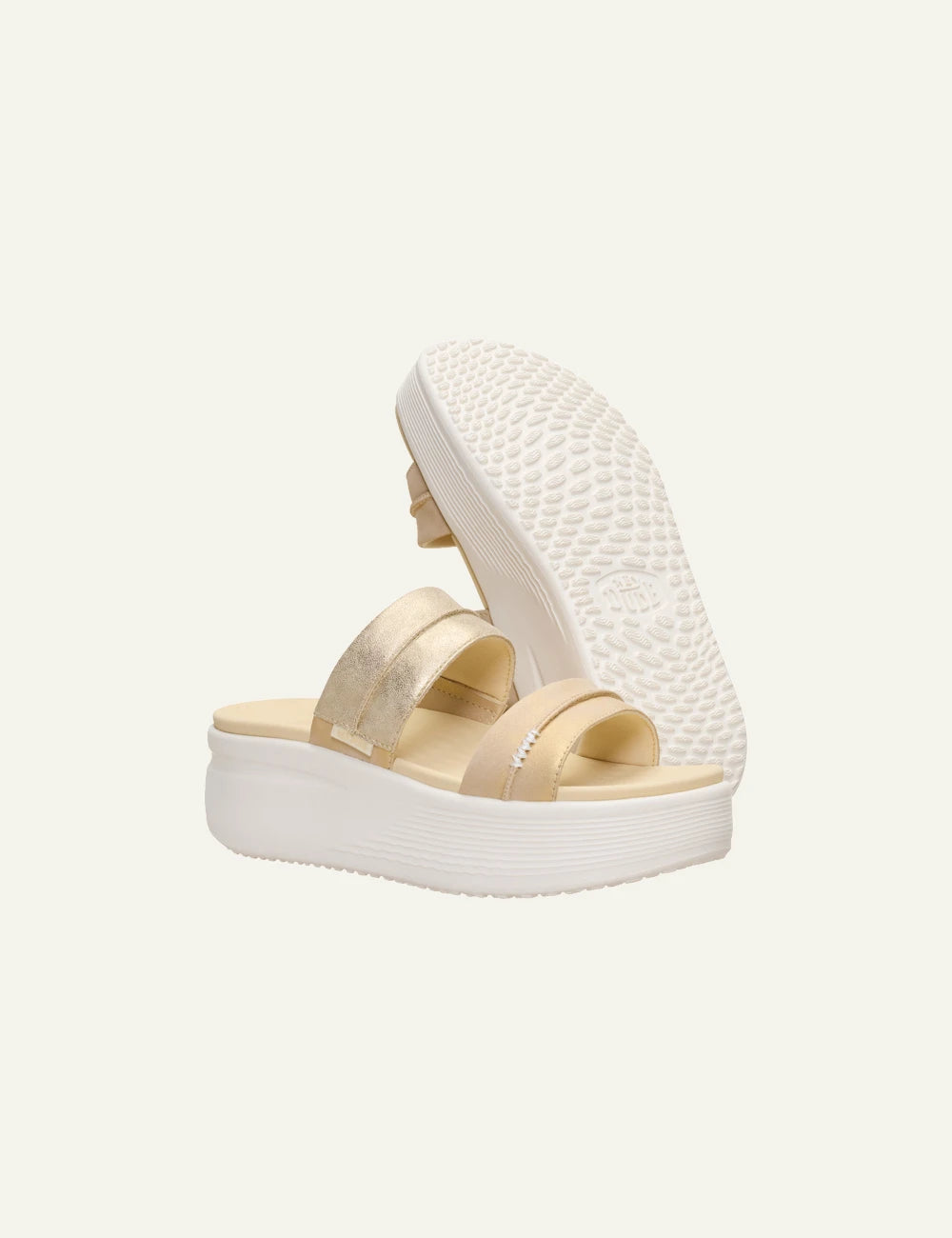 colors of california platform slides gold sole view
