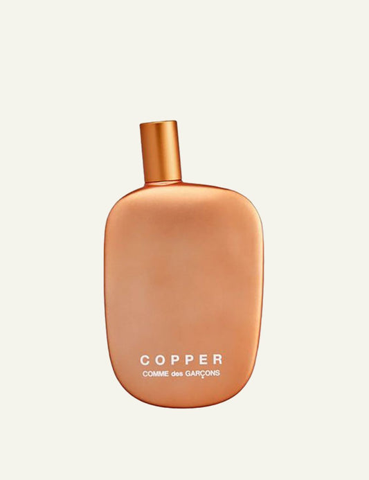 Comme des Garcons Copper eau de parfum copper bottle minimal front view