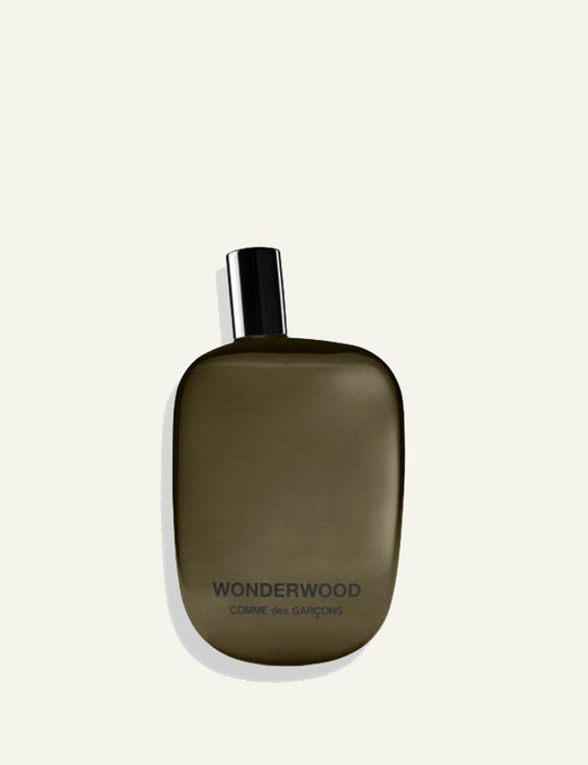 Comme des Garcons Wonderwood eau de parfum 100ml olive bottle front view