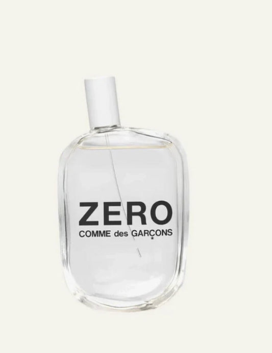 Comme des Garcons Zero eau de parfum clear bottle minimal front view