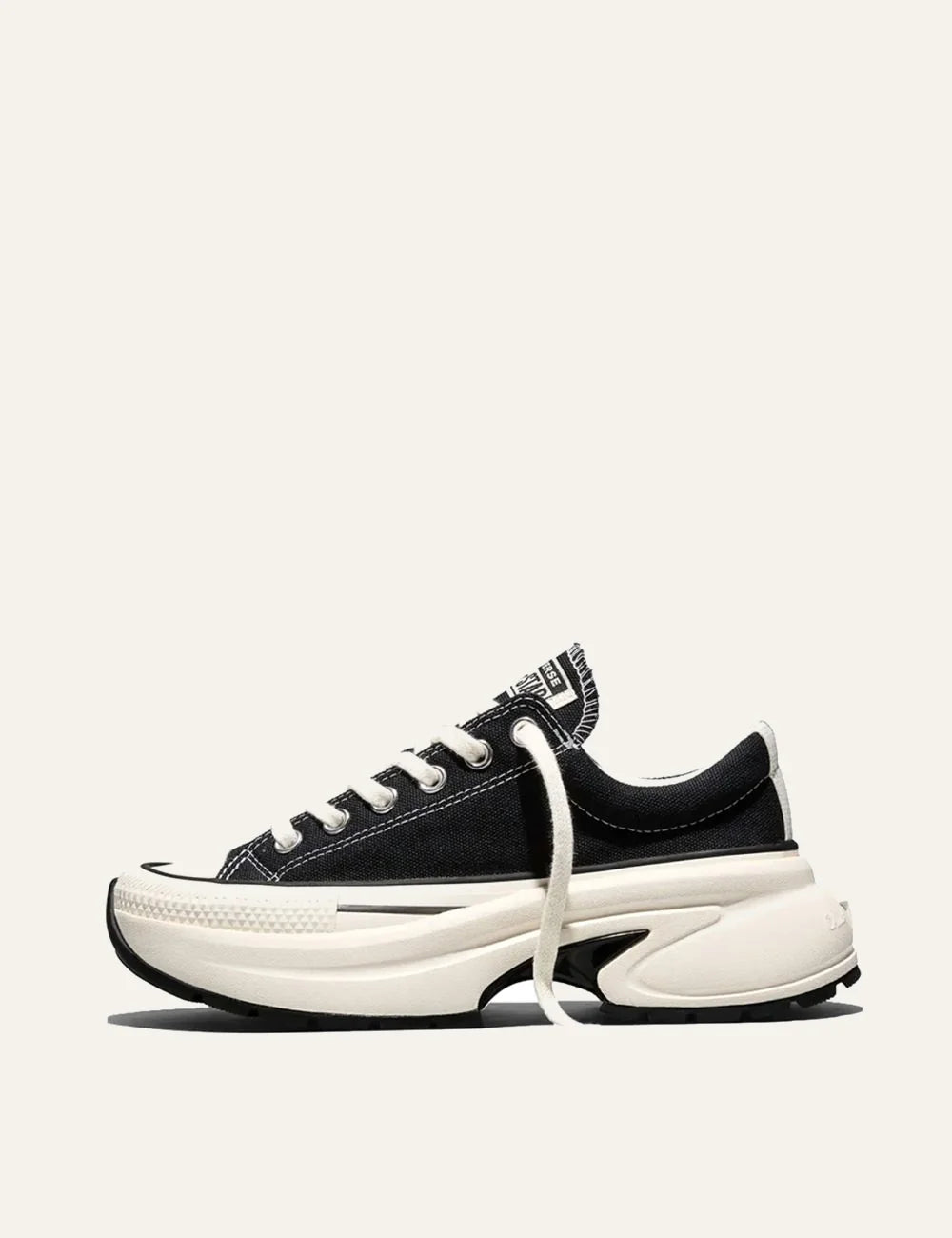 converse all star unisex run star crush black canvas platform sneakers profile