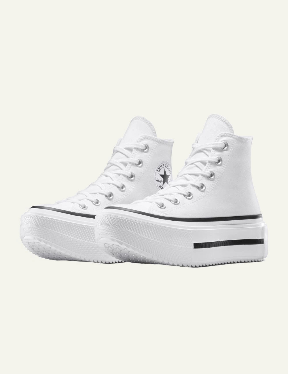 Converse Chuck Taylor All Star Lift white high top platform black stripe profil view
