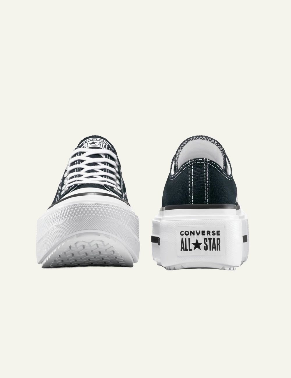 Converse Chuck Taylor All Star Lift platform black canvas low top back view
