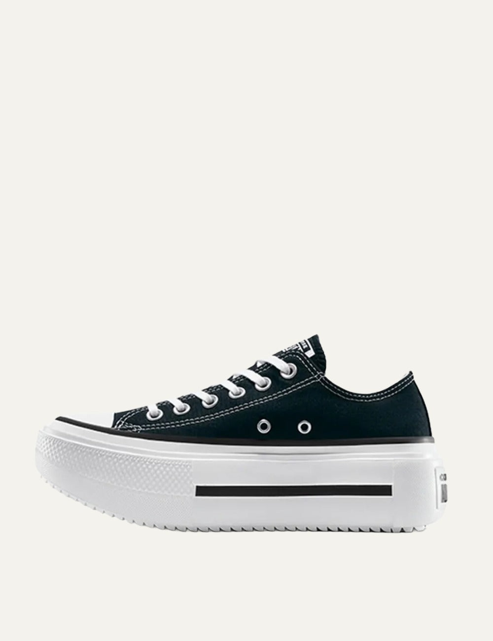 Converse Chuck Taylor All Star Lift platform black canvas low top profil view