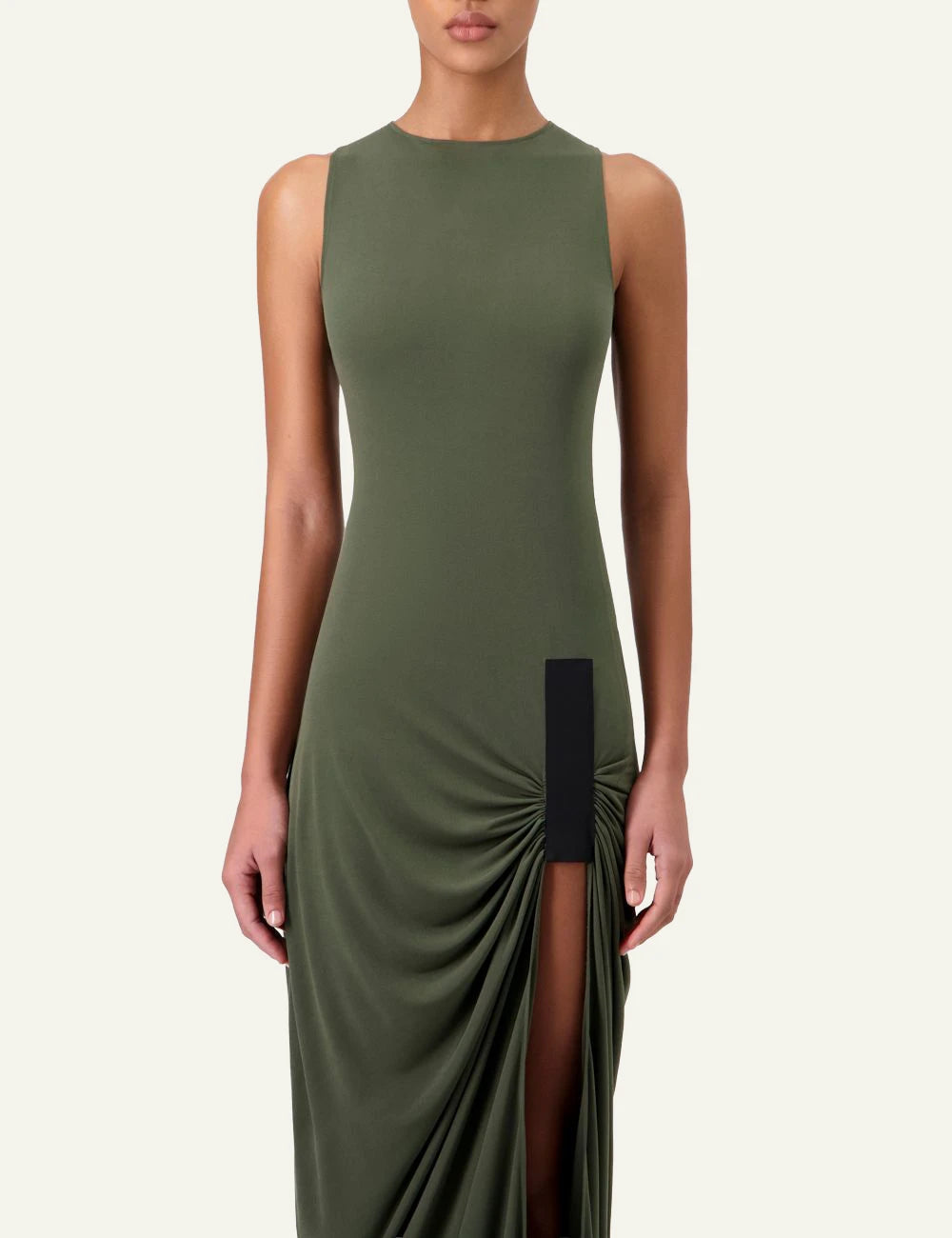Coperni Taped Suspended Dress Green full model front