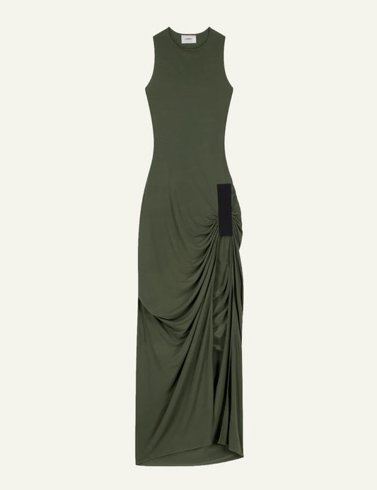 Coperni Taped Suspended Dress Green  front