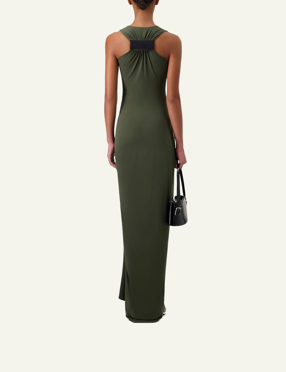 Coperni Taped Suspended Dress Green full body back
