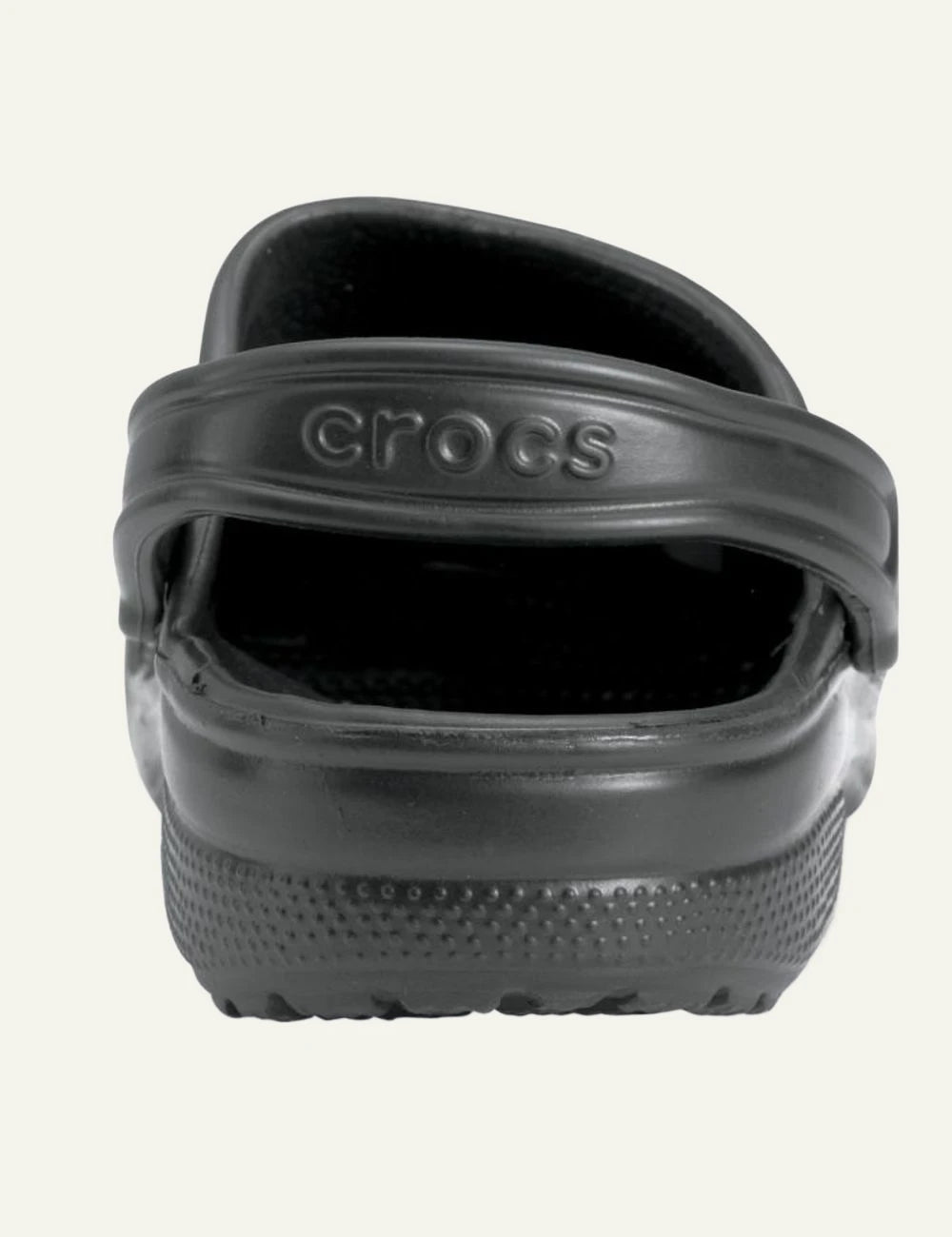 crocs classic clog black back view