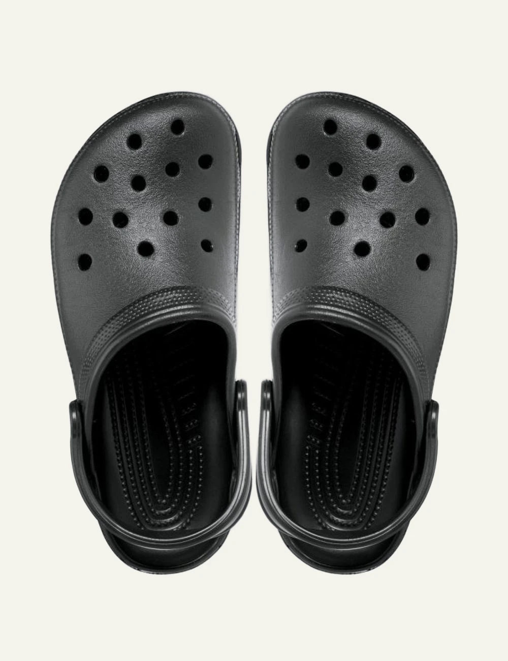 crocs classic clog black top view