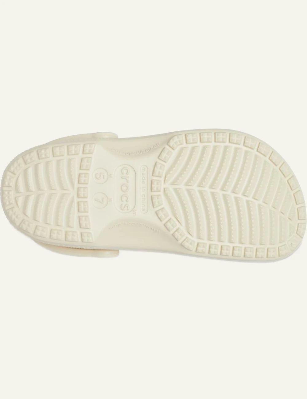 crocs classic clog bone sole view