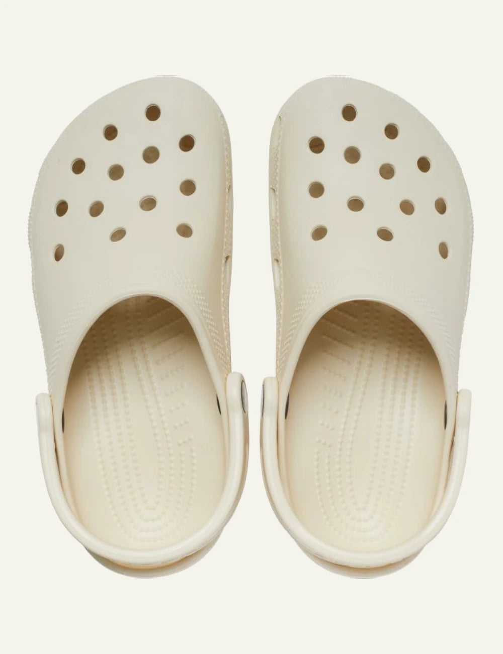 crocs classic clog bone top view