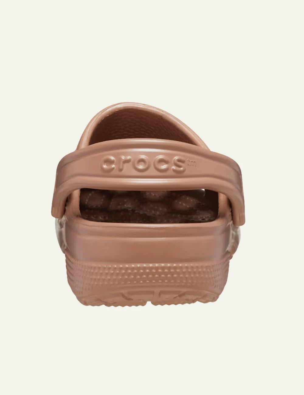crocs classic clog brown back view