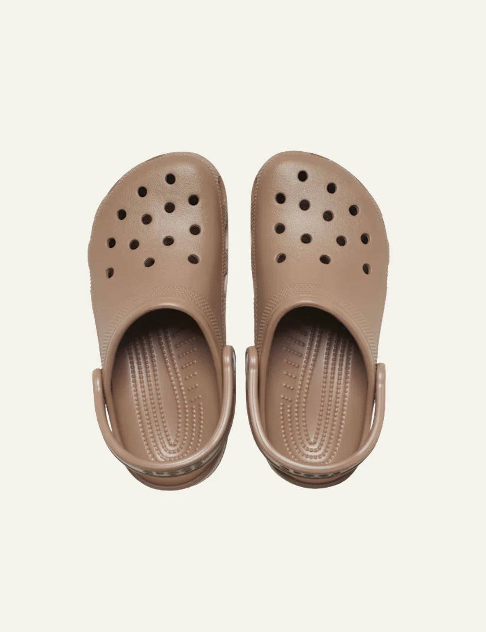 crocs classic clog brown top view
