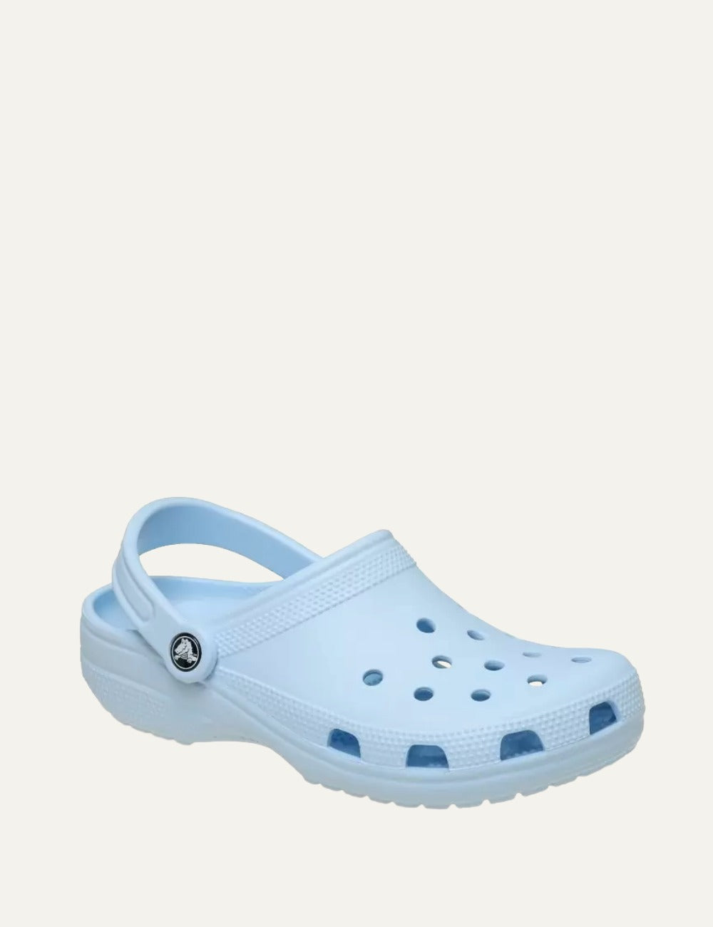 crocs classic clog light blue angled view