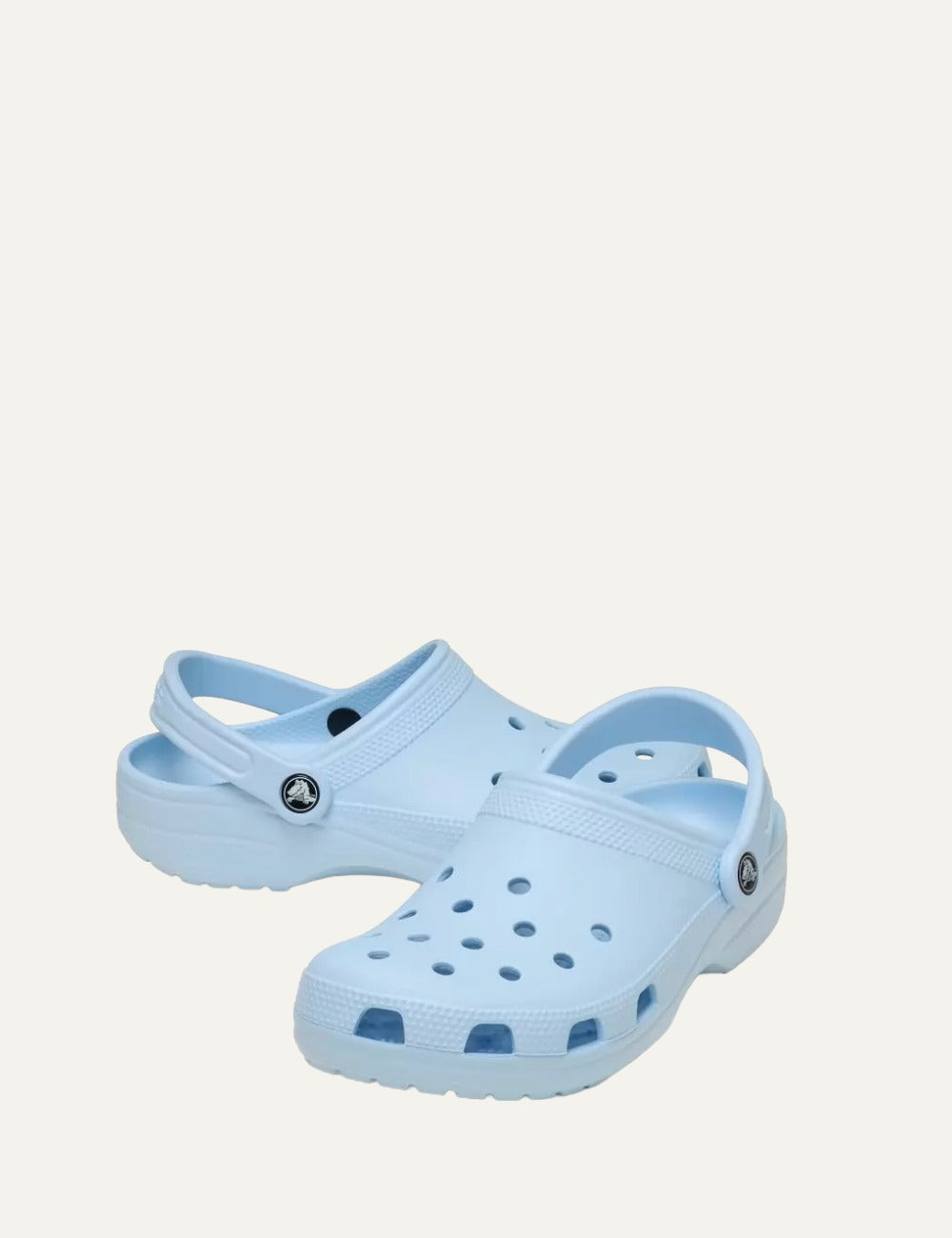 crocs classic clog light blue profile view