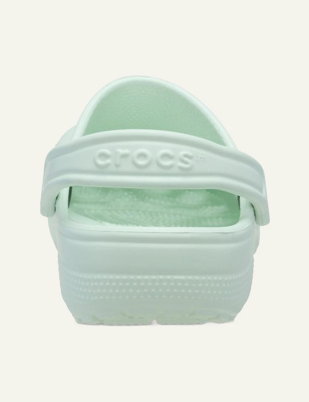 crocs classic clog mint green back view
