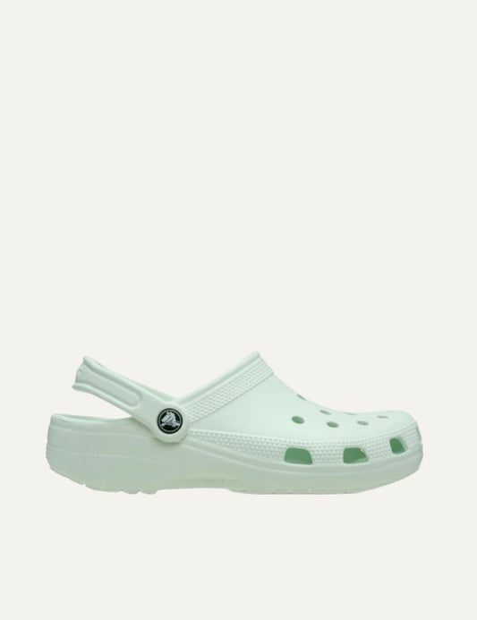 crocs classic clog mint green side view