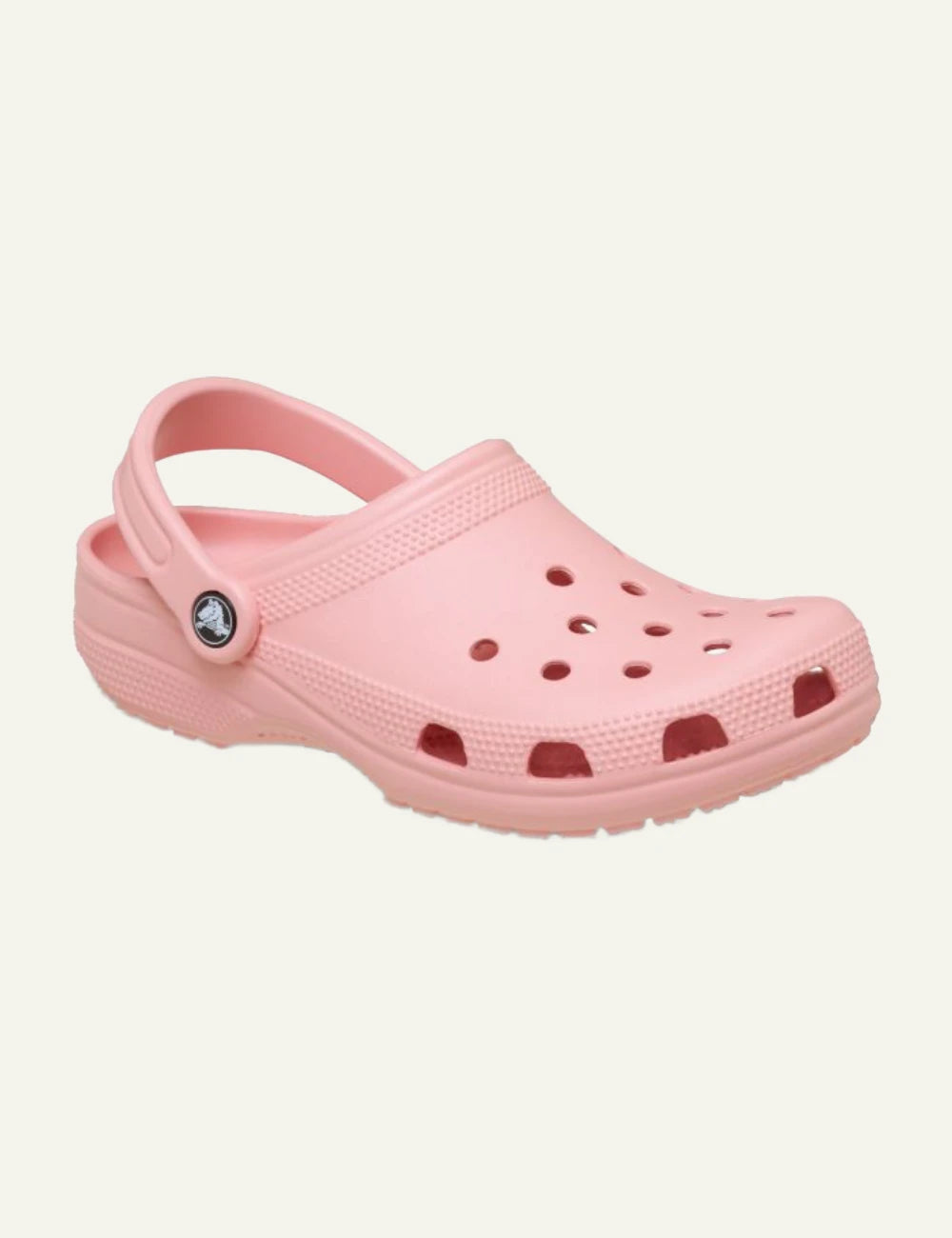 crocs classic clog pink angled view