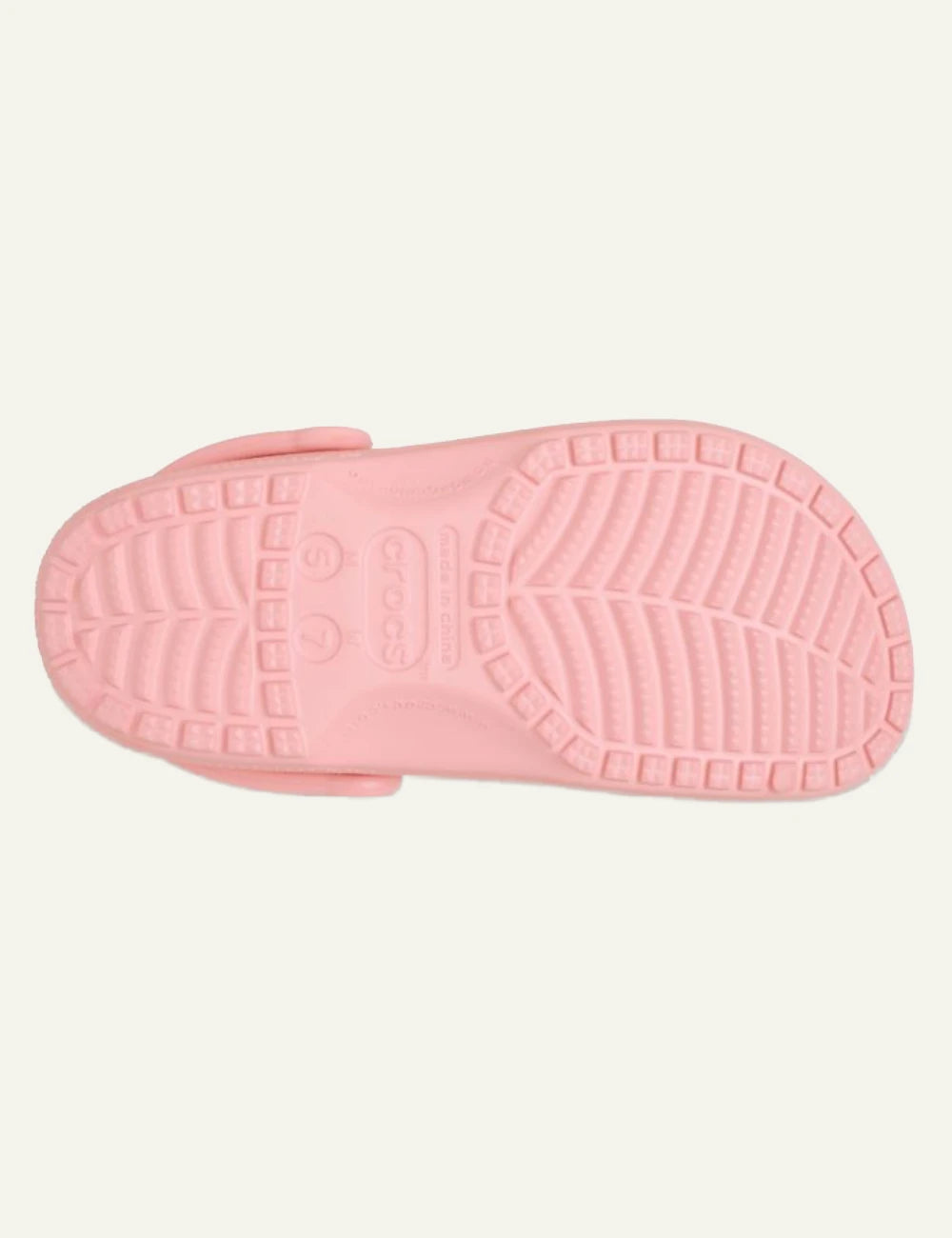 crocs classic clog pink sole view