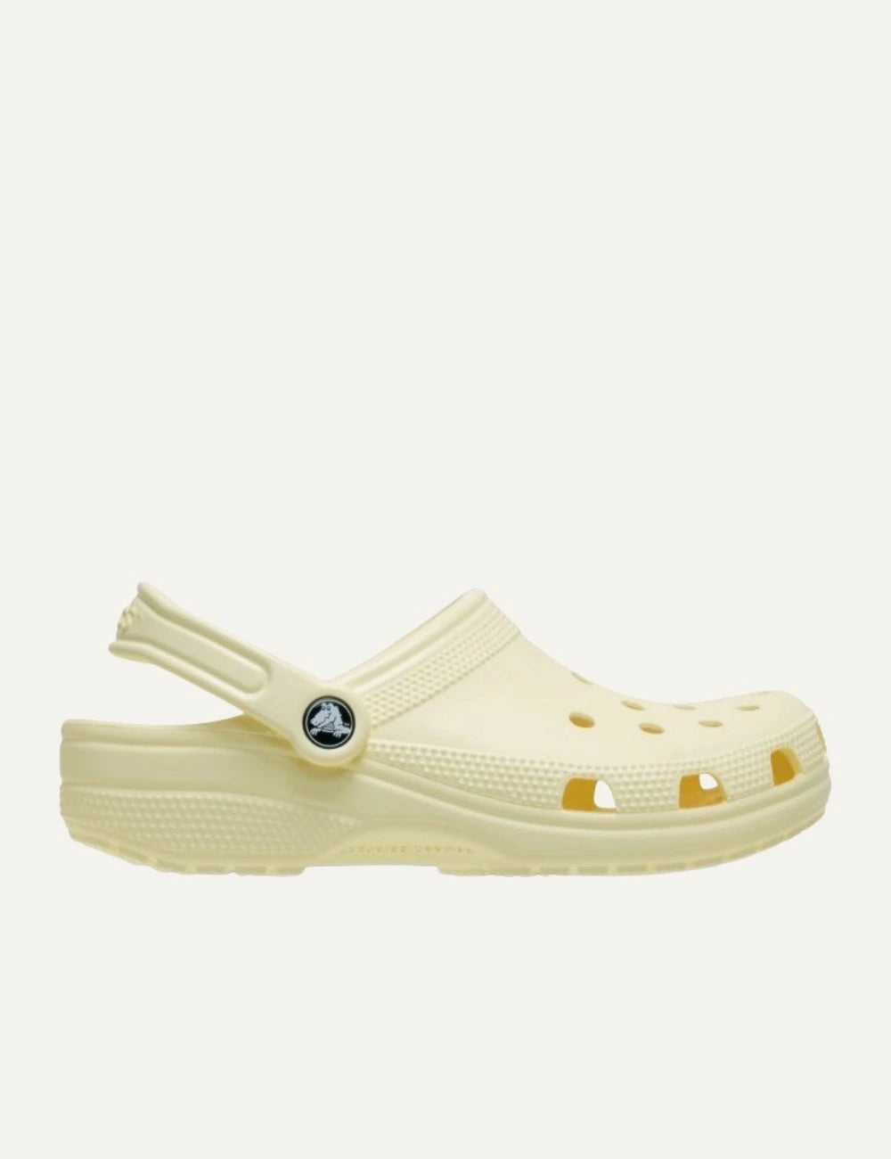 crocs classic clog yellow profile 
view