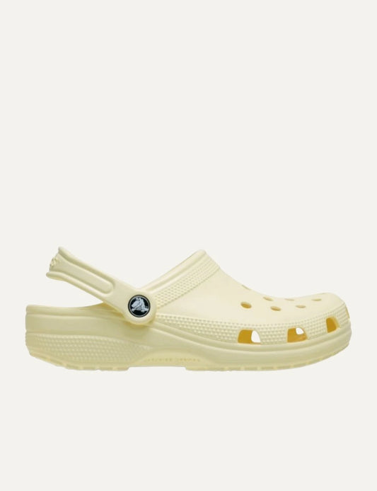crocs classic clog yellow profile 
view