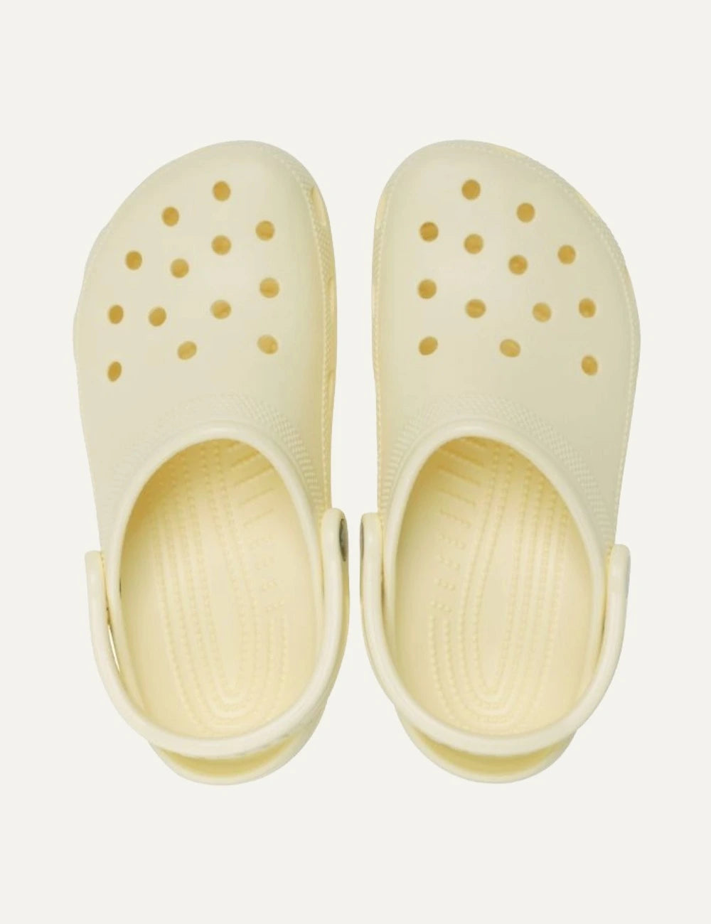 crocs classic clog yellow top view