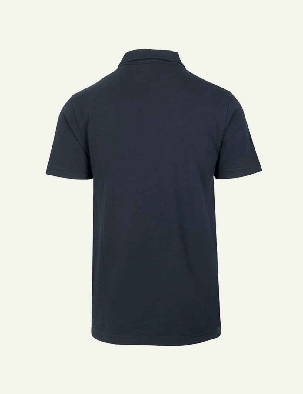 Crossley Frim polo shirt blue cotton short sleeve back