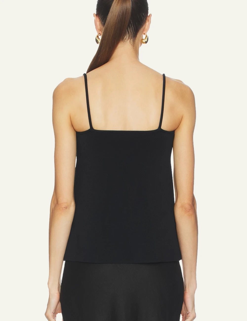 cult gaia cut out cami top black back model view