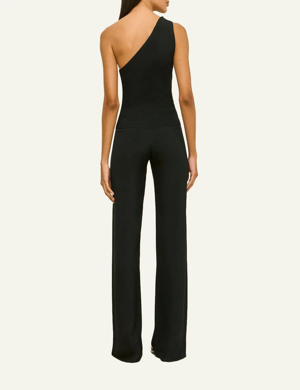 Women's Cult Gaia Anouk black one shoulder knit top with gold-tone hardware back