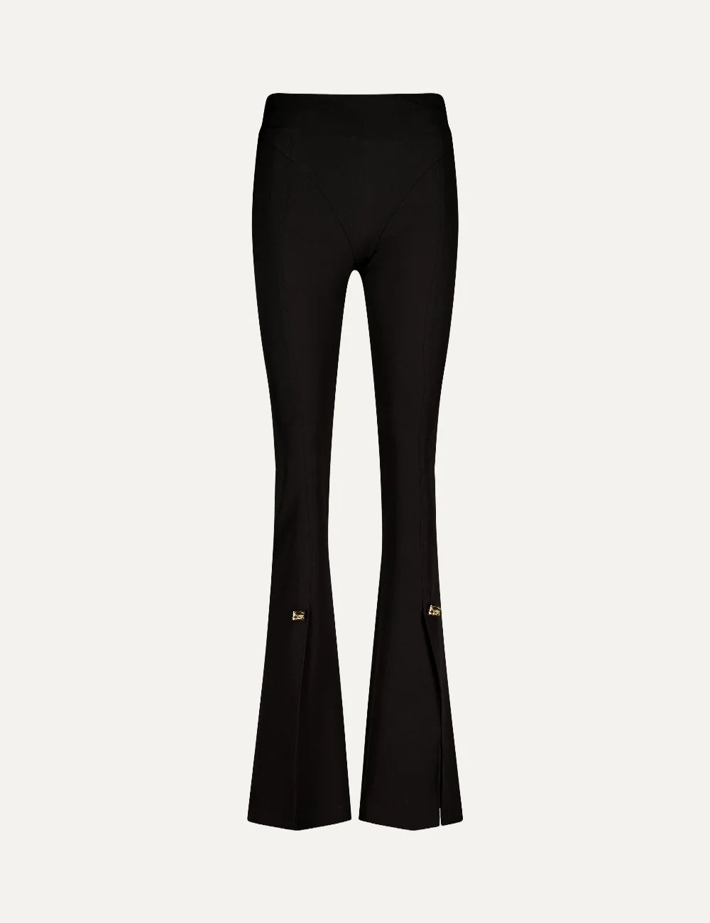 Daname Women’s Black Flared Tailored Pants front view
