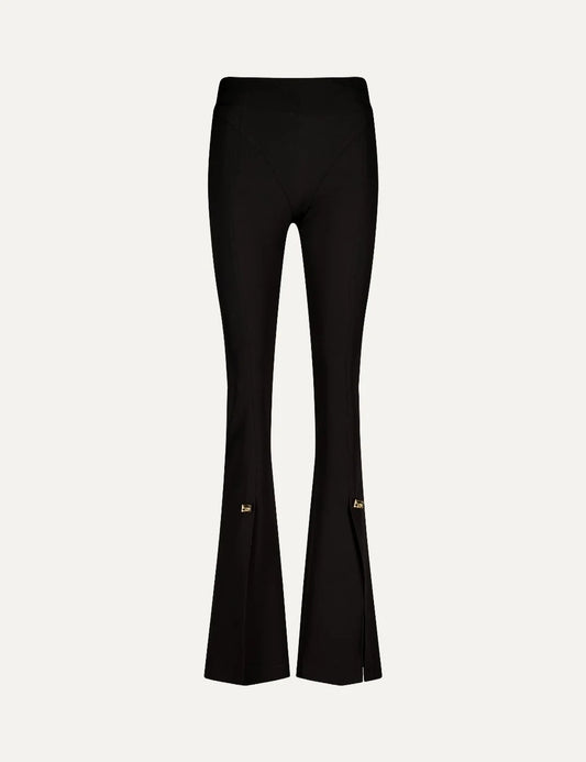 Daname Women’s Black Flared Tailored Pants front view
