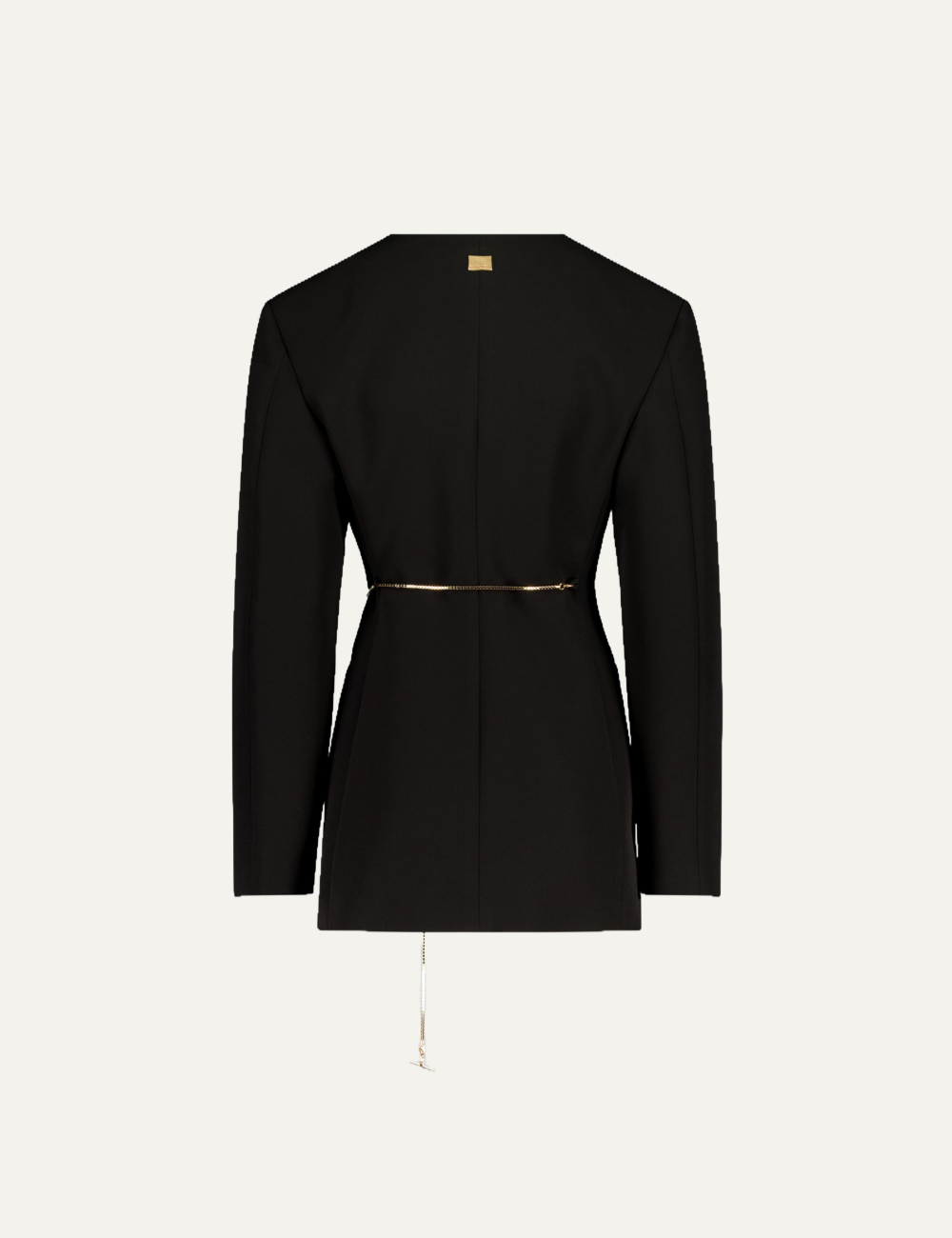 Daname Women’s Black Wrap Tailored Jacket back view