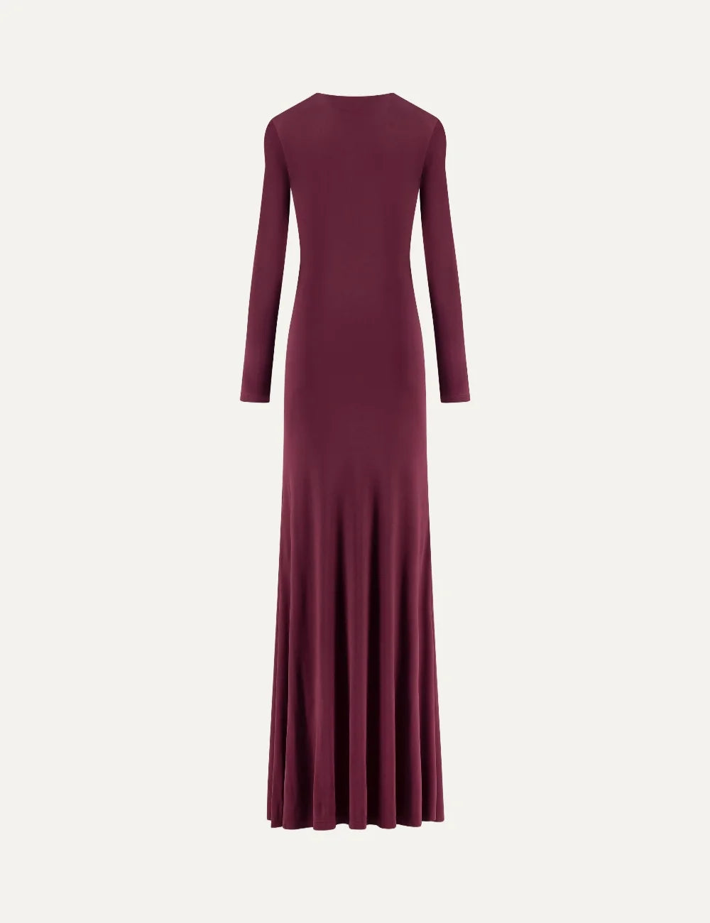 Daname Women’s Burgundy Long-Sleeve Maxi Dress back view