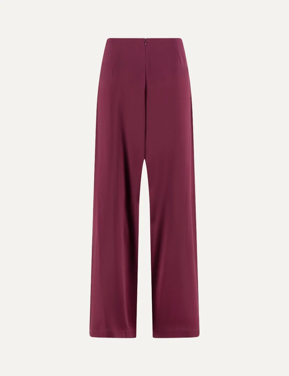  Daname Women’s Burgundy Silk Wide-Leg Pants back view