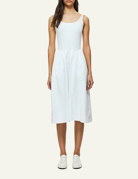 dirty laundry 2 fabric dress white midi tank top skirt flowy front model view