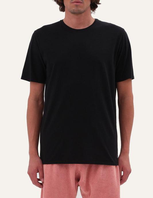 Dirty Laundry black t-shirt relaxed fit front model view