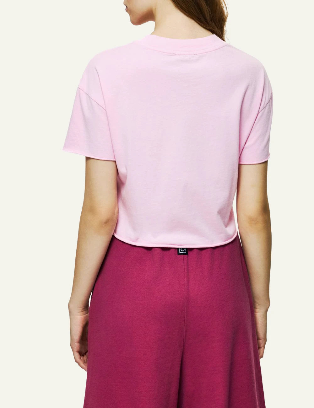 Dirty Laundry boxy t-shirt bubblegum back look