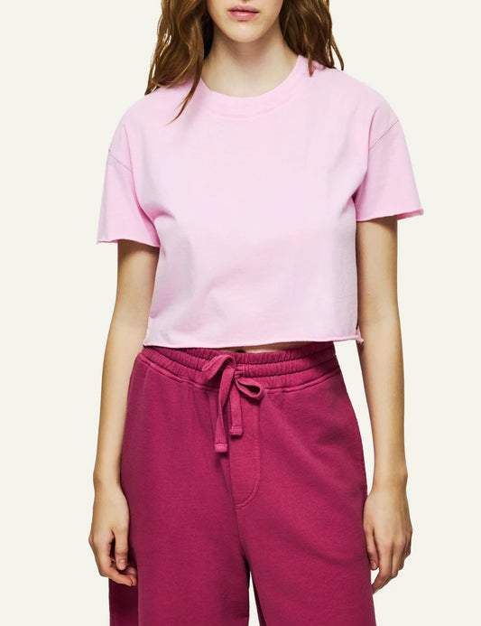 Dirty Laundry boxy t-shirt bubblegum front look