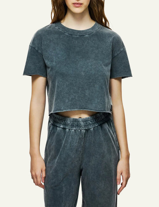 Dirty Laundry boxy t-shirt vintage grey front look