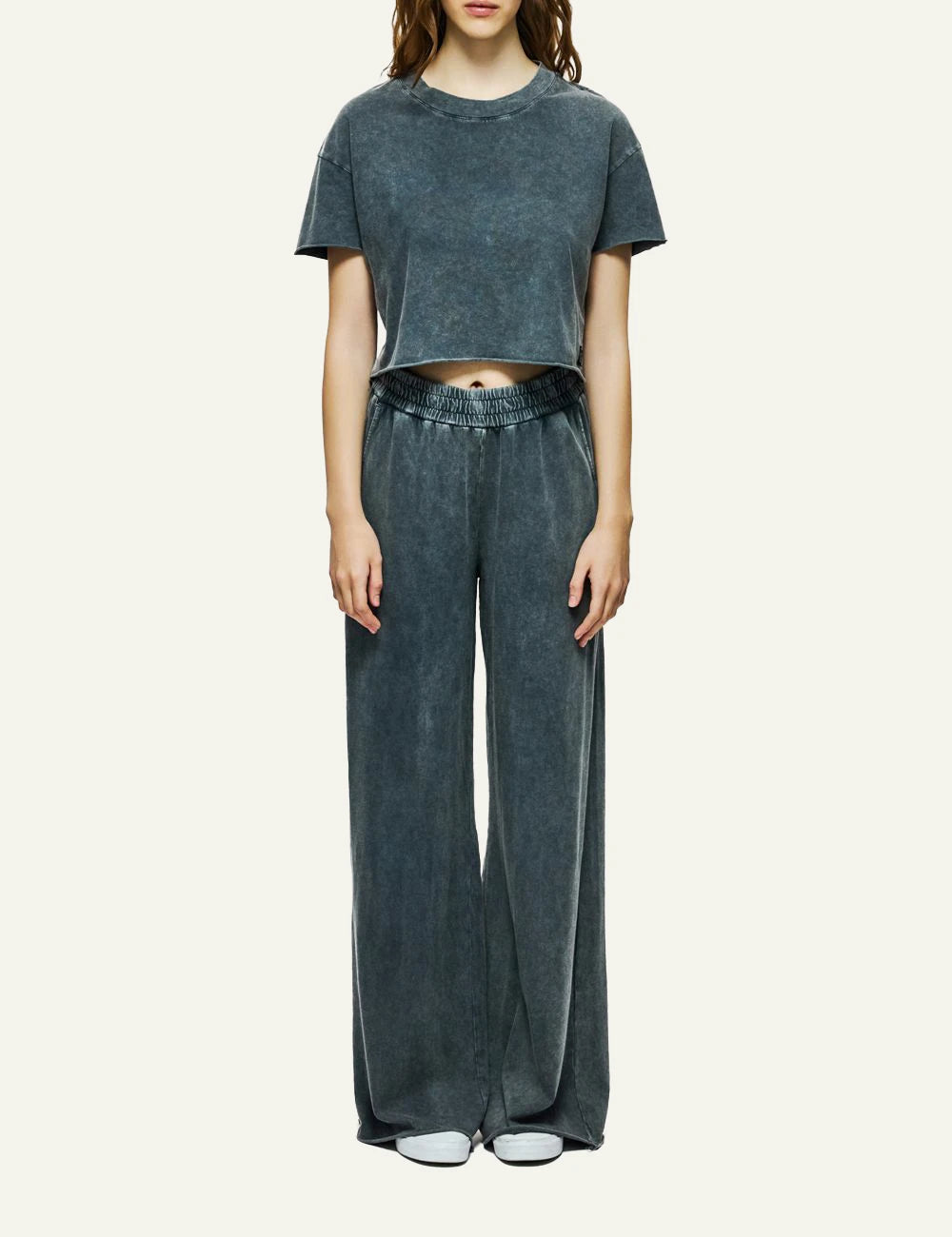 Dirty Laundry boxy t-shirt vintage grey model look