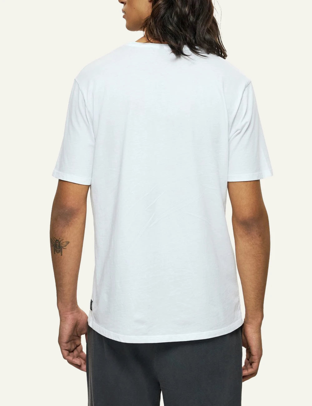 Dirty Laundry light grey t-shirt relaxed fit back model view