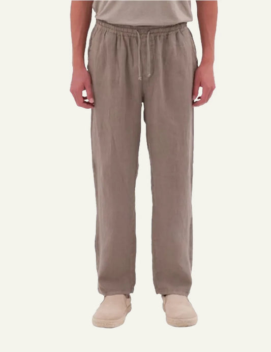 Dirty Laundry linen pant taupe front look