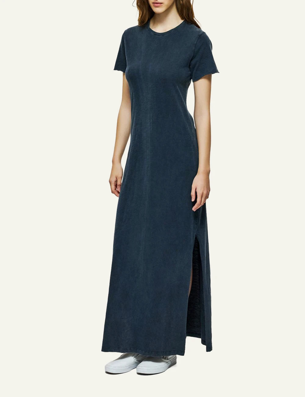 Dirty Laundry maxi t-shirt dress vintage blue profil look