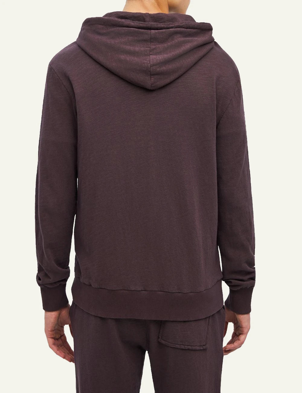 Men's Dirty Laundry dark burgundy knitted full zip hooded cardigan back