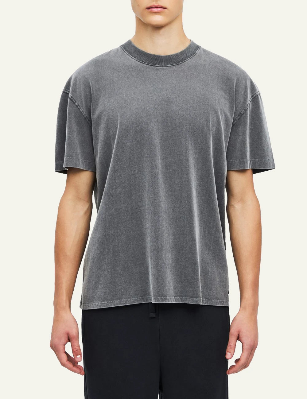 Men's Dirty Laundry washed grey oversized cotton T-shirt with dropped shoulders