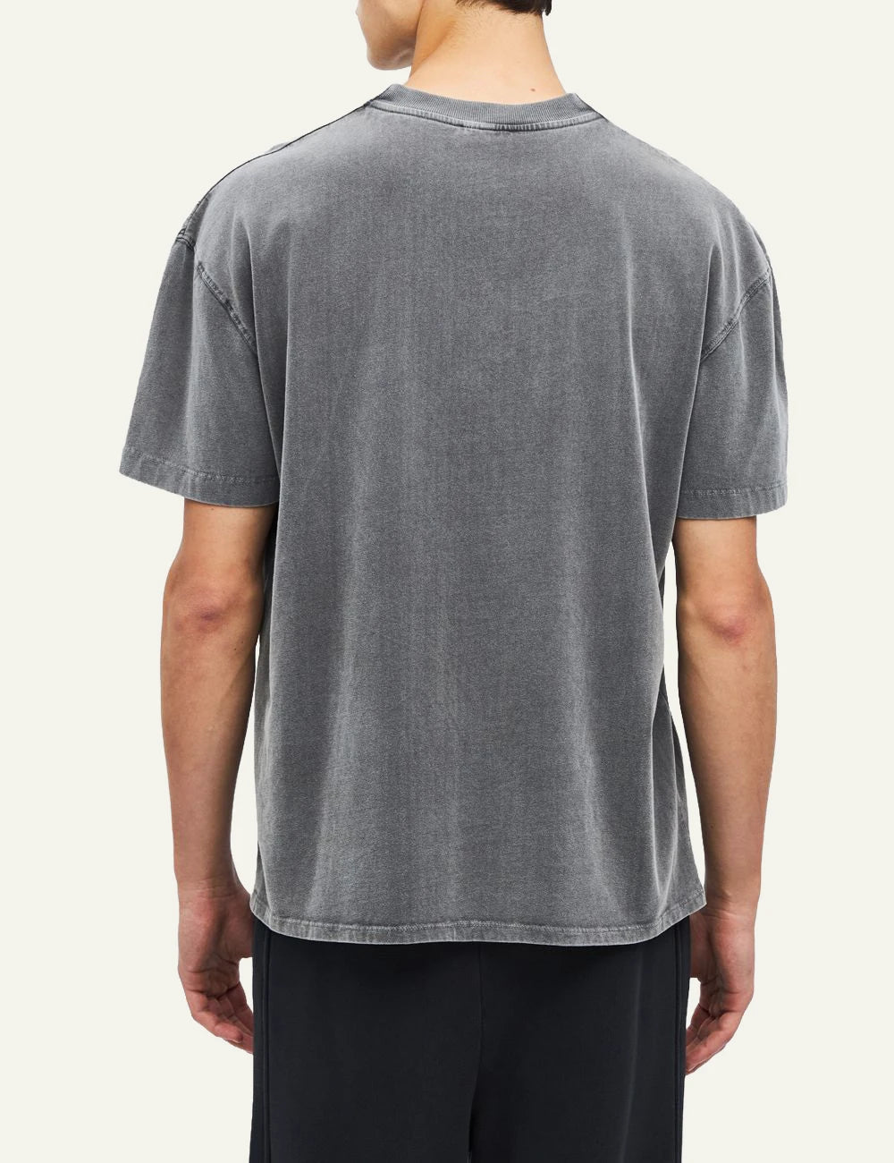 Men's Dirty Laundry washed grey oversized cotton T-shirt with dropped shoulders back