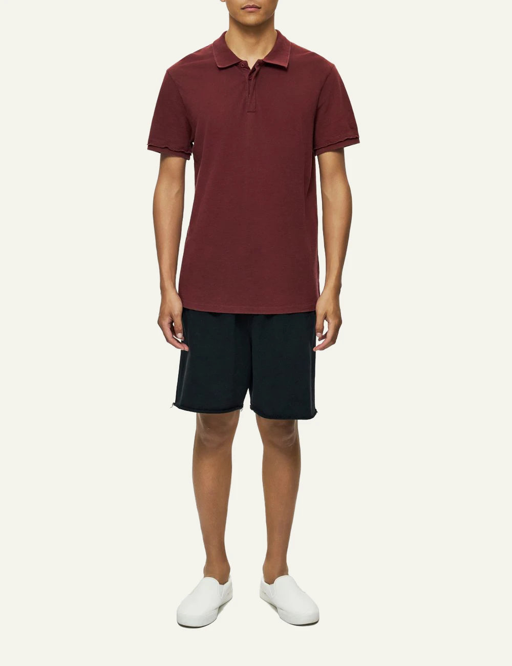 Dirty Laundry raw edges sweatbermuda black front full  look