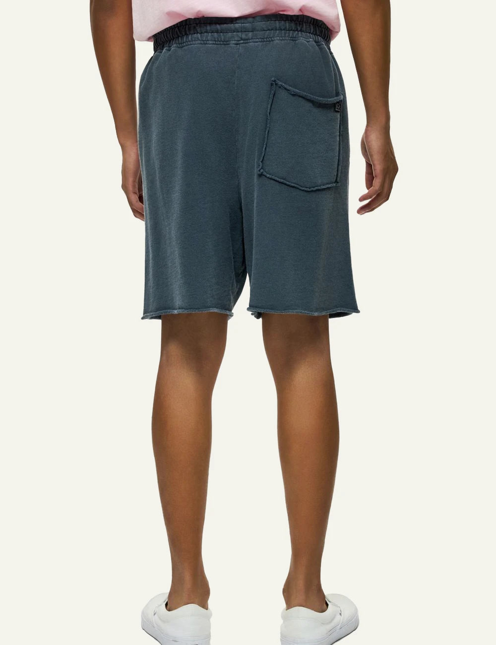 Dirty Laundry raw edges sweatbermuda blue back look
